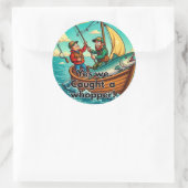 Der große Haken Runder Aufkleber (Tasche)