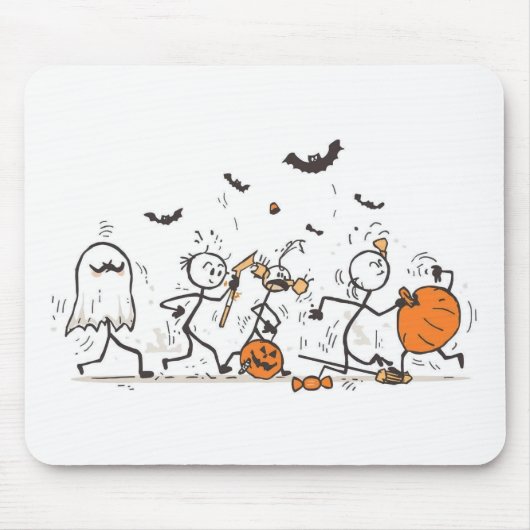 Der große Halloween-Süßigkeiten-Kampf – Verspielte Mousepad (Vorne)