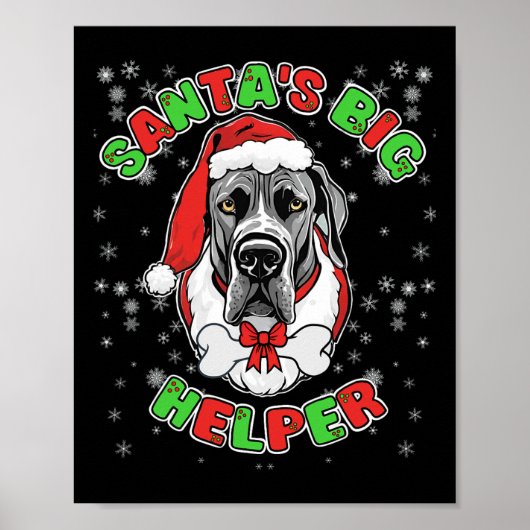 Der große Helfer des Weihnachtsmanns, Großer Däne, Poster (Vorne)