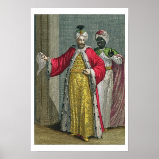 Der Große Herr, in seiner Seraglio mit der Kislar Poster (Vorne)