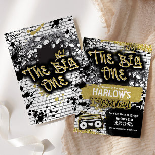 Der große Hip Hop 1. Geburtstag Einladung