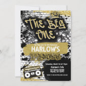 Der große Hip Hop 1. Geburtstag Einladung (Vorderseite)