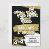 Der große Hip Hop 1. Geburtstag Einladung (Vorderseite)