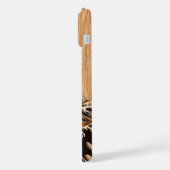 Der große Hokusai Wave Bamboo-Holzstil iPhone Hülle (Linke Seite)