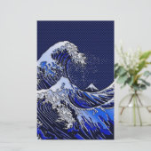 Der große Hokusai Wave Carbon Fibre Style Briefpapier (Stehend Vorderseite)