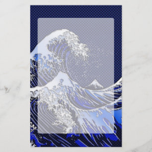 Der große Hokusai Wave Chrome Carbon sieht aus Briefpapier
