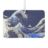 Der große Hokusai Wave Chrome Carbon Style Autolufterfrischer (Rückseite)