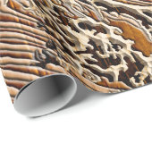 Der große Hokusai Wellen-hölzerne Artbambusdekor Geschenkpapier (Rolleneckpunkt)