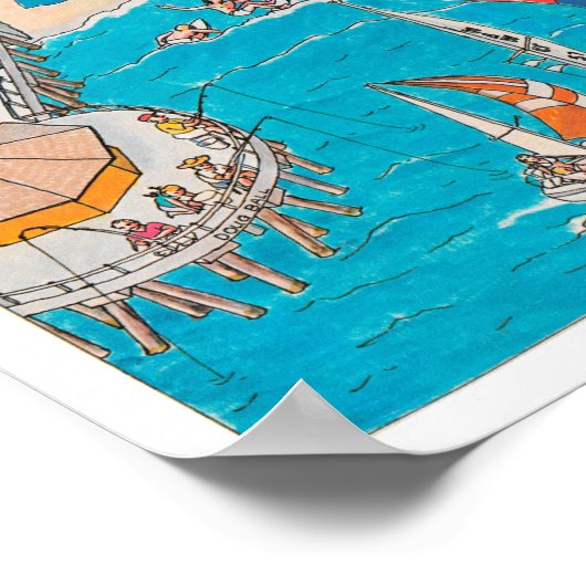 Der große Jachthafen Poster (Ecke)