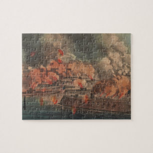 Der große Kampf in Charleston 1863 ziviler Krieg Puzzle