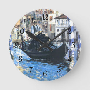 Der große Kanal von Venedig Edouard Manet Round Cl Runde Wanduhr