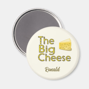 Der große Käse, der mit Namen Personalisiert ist Magnet