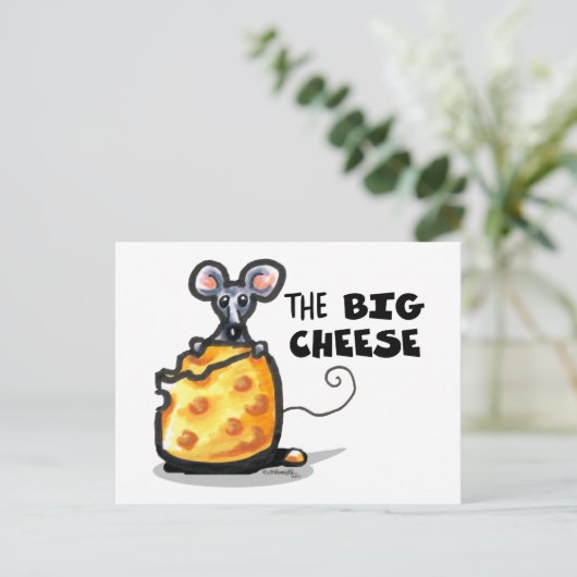 Der große Käse Postkarte (Stehend Vorderseite)