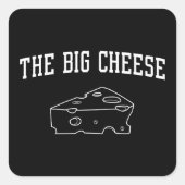 Der große Käse Quadratischer Aufkleber (Vorderseite)