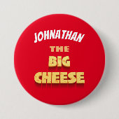 Der große Käseboss-Cartoon Button (Vorderseite)