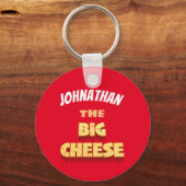 Der große Käseboss-Cartoon Schlüsselanhänger (Vorderseite)