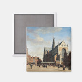 Der große Markt in Haarlem Magnet (Vorderseite/Rückseite)