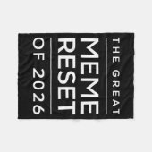 Der große Meme-Reset von 2026 Lustige Internet-Mem Fleecedecke (Vorderseite (Horizontal))