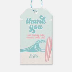 Der große PINK Surf Beach Danke Geschenkanhänger