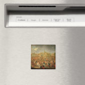 Der Große Platz während Mardi Gras, Cambrai, 1765 Magnet (In Situ (Geschirrspüler))