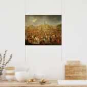 Der Große Platz während Mardi Gras, Cambrai, 1765 Poster (Küche)