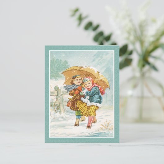 Der große Regenschirm Postkarte (Stehend Vorderseite)