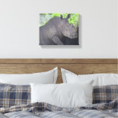 DER GROSSE RHINO LEINWANDDRUCK (Insitu (Schlafzimmer))