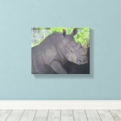 DER GROSSE RHINO LEINWANDDRUCK (Insitu (Holzboden))