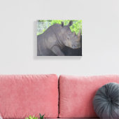DER GROSSE RHINO LEINWANDDRUCK (Insitu (Wohnzimmer))