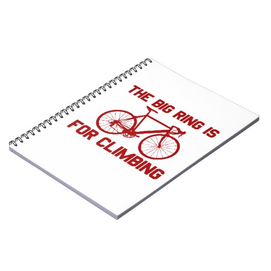 Der große Ring ist für das Klettern Notizblock (Linke Seite)