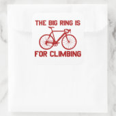 Der große Ring ist für das Klettern Quadratischer Aufkleber (Tasche)