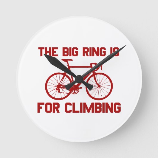 Der große Ring ist für das Klettern Runde Wanduhr (Vorderseite)