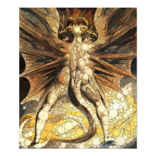 Der große rote Drache nach William Blake Fotodruck (Vorne)