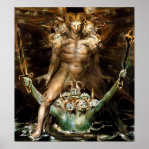 Der große rote Drache und das Tier vom Meer Poster
