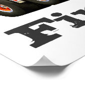 Der große rote Feuerzug des Custom Kid Poster (Ecke)