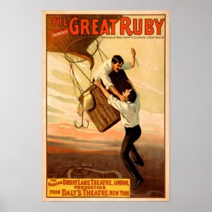 Der große Rubin, 1899. Vintages Theater Poster