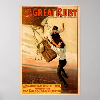 Der große Rubin, 1899. Vintages Theater Poster
