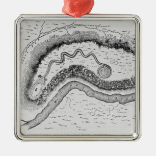 Der große Schlangen-Hügel Ornament Aus Metall