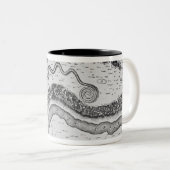 Der große Schlangen-Hügel Zweifarbige Tasse (VorderseiteRechts)