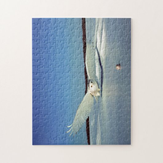 Der große Schneevogel der Beute Puzzle (Vertikal)
