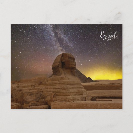 Der große Sphinx von Gizeh Feiertagspostkarte (Vorderseite)