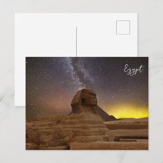 Der große Sphinx von Gizeh Postkarte (Vorne/Hinten)