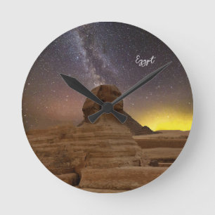 Der große Sphinx von Gizeh Runde Wanduhr