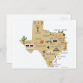 Der große Staat der Postkarte von Texas (Vorne/Hinten)