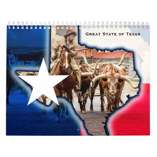 Der große Staat des Texas-Kalenders Kalender (Titelbild)