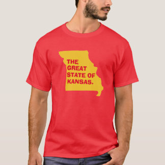 Der große Staat von Kansas: Missouri Map T - Shirt