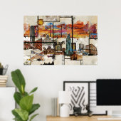 Der große Staat von Texas Print Poster (Heimbüro)