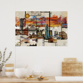 Der große Staat von Texas Print Poster (Küche)