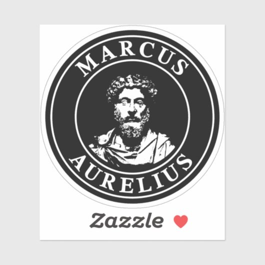 Der Große Stoiker Marcus Aurelius (weiß) Aufkleber (Blatt)