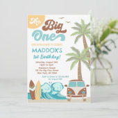 Der Große Surf ist auf Geburtstag Einladung (Stehend Vorderseite)